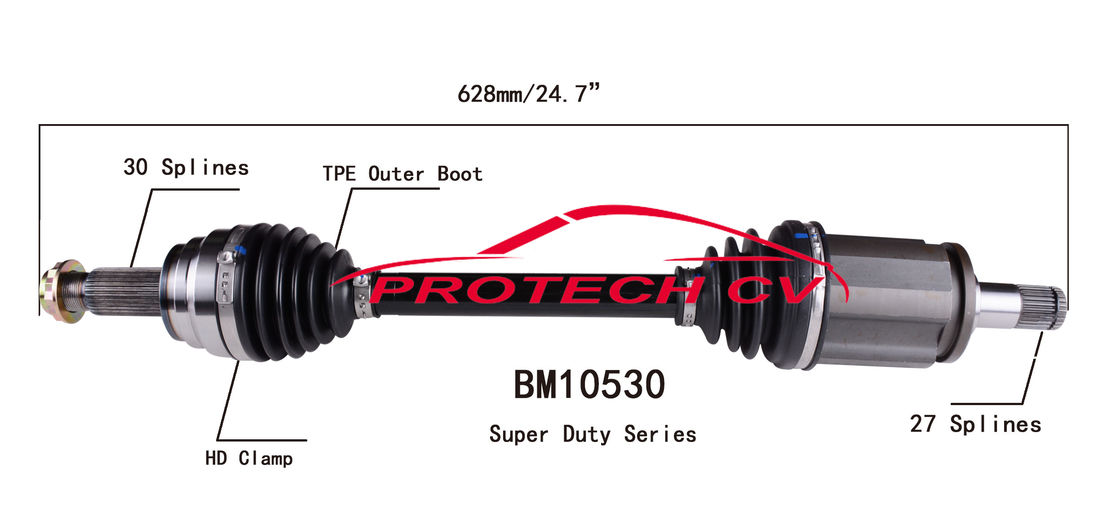 Joint Cv Drive Shaft Axle Heavy Duty Clamp TPEE Boot Right Front Cv Shaft